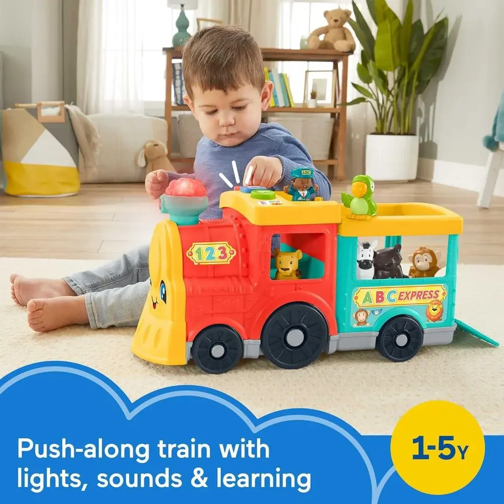 Fisher-Price Little People Big ABC Train 5 Animals Smart Stages Ages 1+ NWT